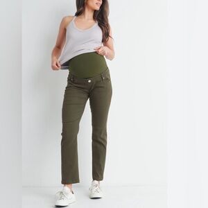Hello Miz Brown Maternity Pants | Pull-On Comfort | Size S NWT